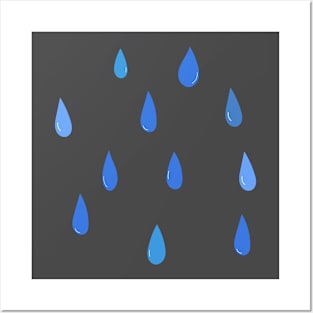 Rain drops Posters and Art